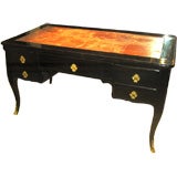 Louis XV Black Lacquer Desk