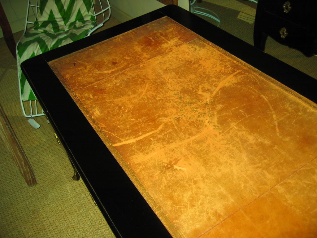 Louis XV Black Lacquer Desk