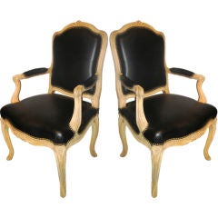 Pair Of 18th Century Louis XV Armchairs By L.C. Carpentier