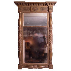Large 19th Century American Federal Style Giltwood Mirror