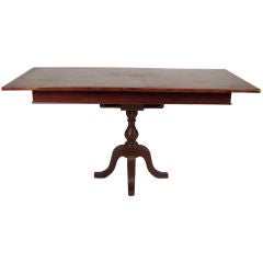 Antique FRENCH SHIP'S TABLE IN IRON  AND LEATHER, circa 1890