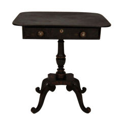 Antique CHARMING 19TH CENTURY ENGLISH REGENCY LACQUERED OCCASIONAL TABLE