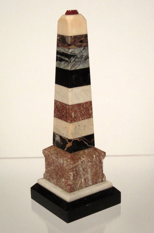 COLLECTION OF ITALIAN 'GRAND TOUR' OBELISKS AND PYRAMID