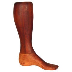 19TH C FRENCH ARTIST'S MODEL WOODEN LEG