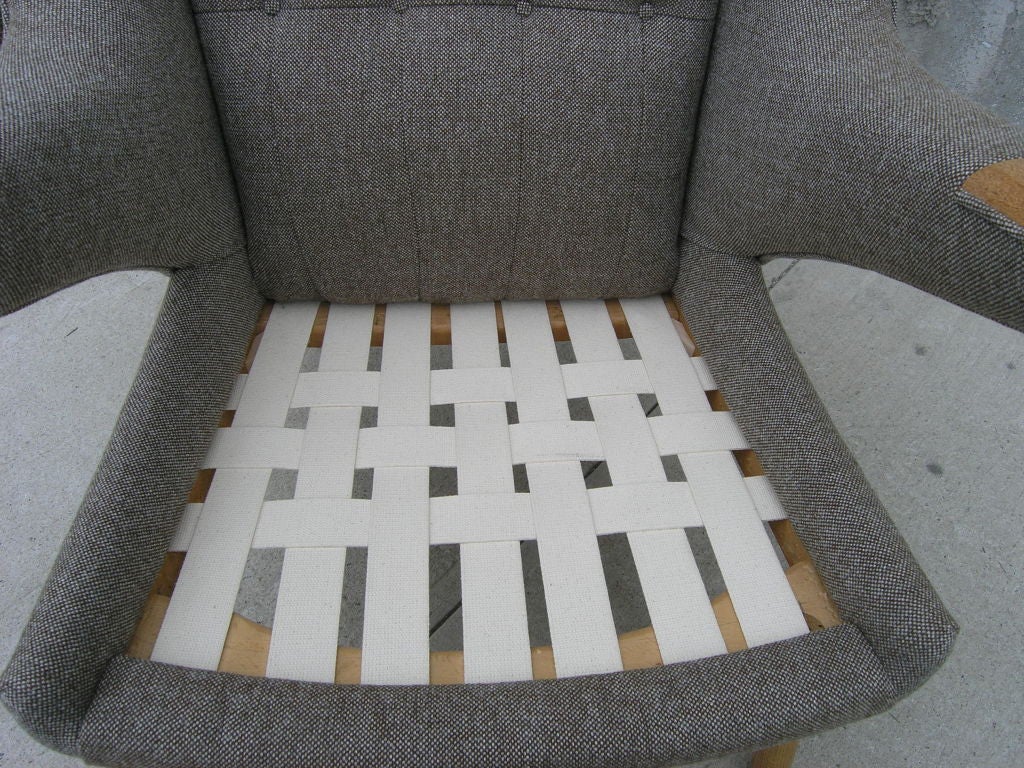 20th Century Pair of Papa Bear Chairs with Ottomans by Hans Wegner