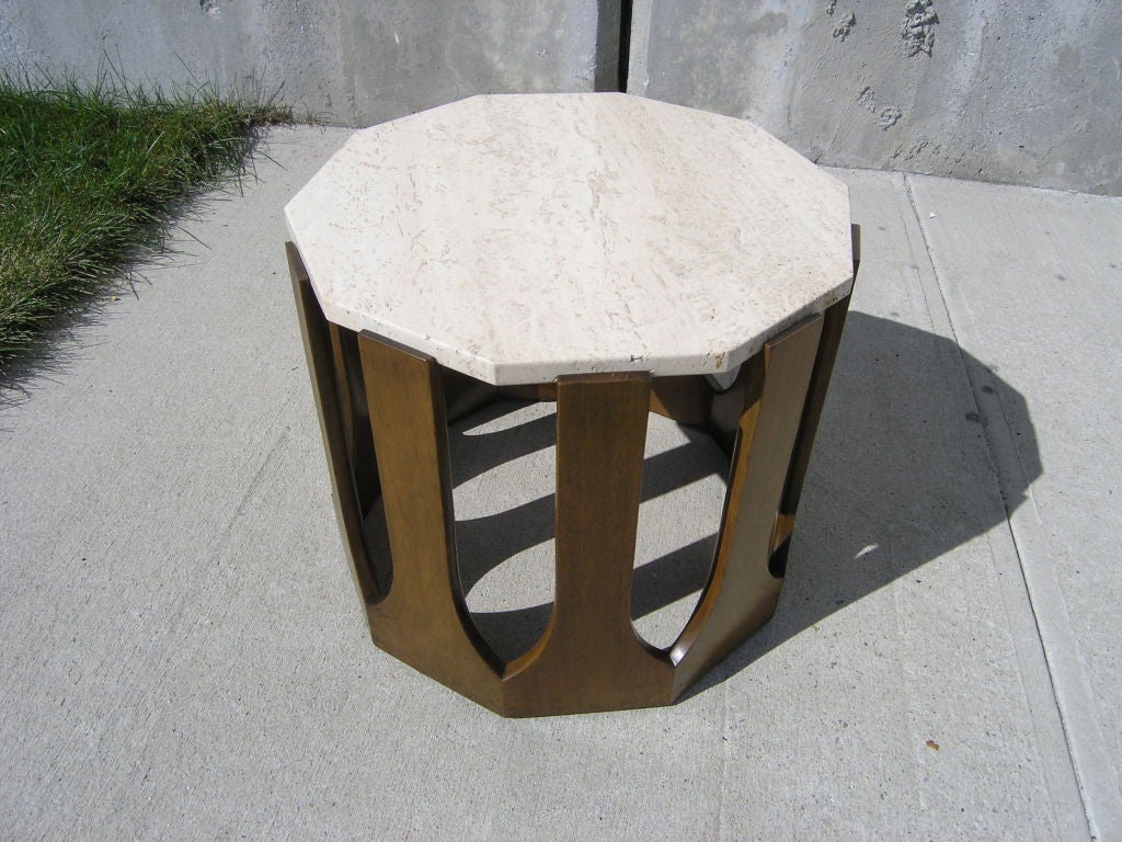 American Pair of Decagonal Side Tables by Harvey Probber
