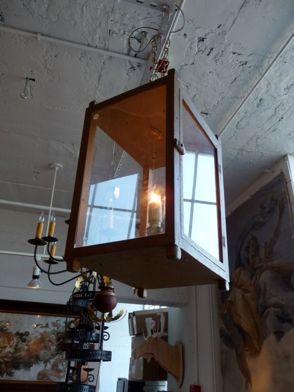 French 19th Century Painted Lantern For Sale
