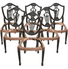 Set of six period Hepplewhite side chairs