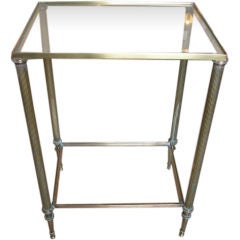 Small brass two tiered side table