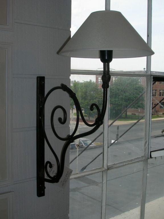 Pair of 19th Century French Scrolled Iron Sconces