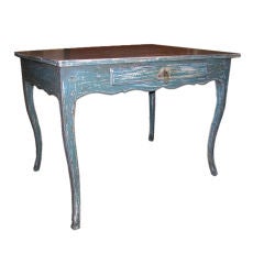 Antique Blue Painted Desk