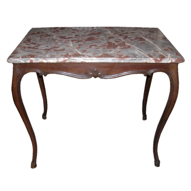 19th Century Louis XV Style Marble-Top Table For Sale