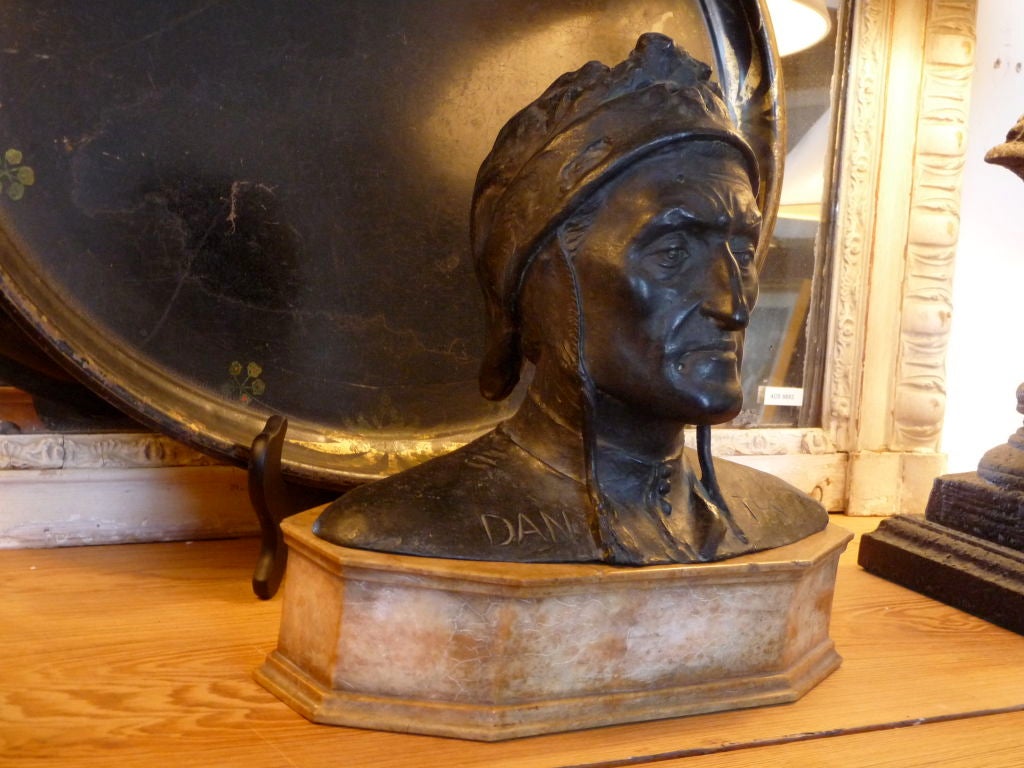 Italian Grand tour bust of Dante