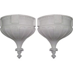 Pair of plaster theater wall lights