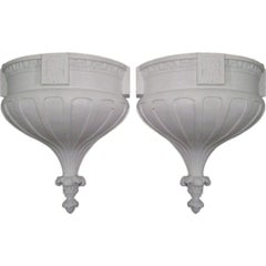 Pair of plaster theater wall lights