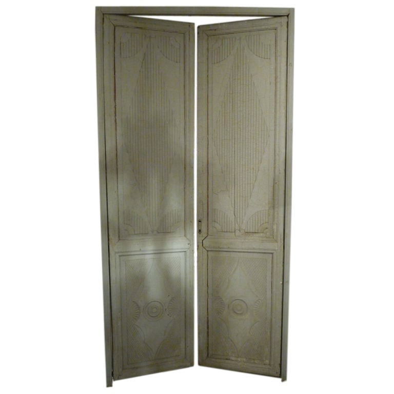 Two Pairs of 18th Century Swedish Painted Doors For Sale