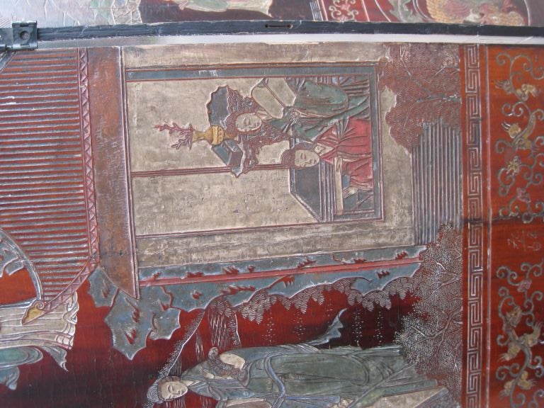 Wood Chinese Eight Panel Coromandel Screen