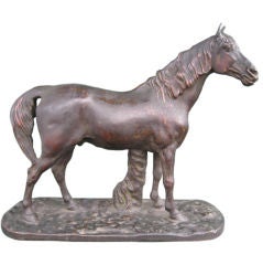 English Metal Cast Horse Antique English Metal Cast Horse