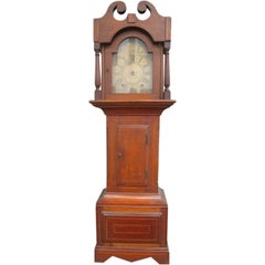 George III Style Miniature Mahogany Clock