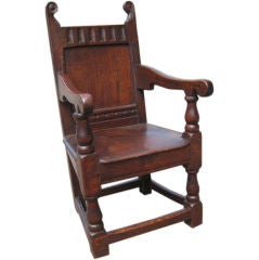 Antique Jacobean Style Oak Child's Chair