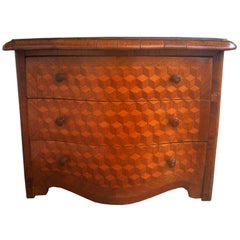 Antique European Parquetry Miniature Commode