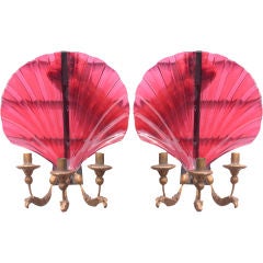 Pair of French Scalloped Shell Wall Sconces