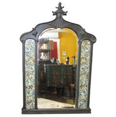 Chinoiserie Ebonized Mirror