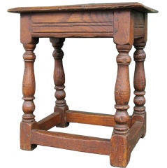 Jacobian Style Oak Joint Stool
