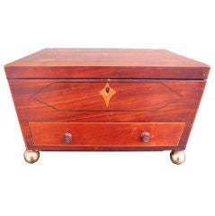 Regency Mahogany and Boxwood Inlaid Box