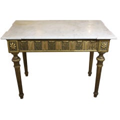 18th Century Italian Neoclassical Console Table with Marble Top