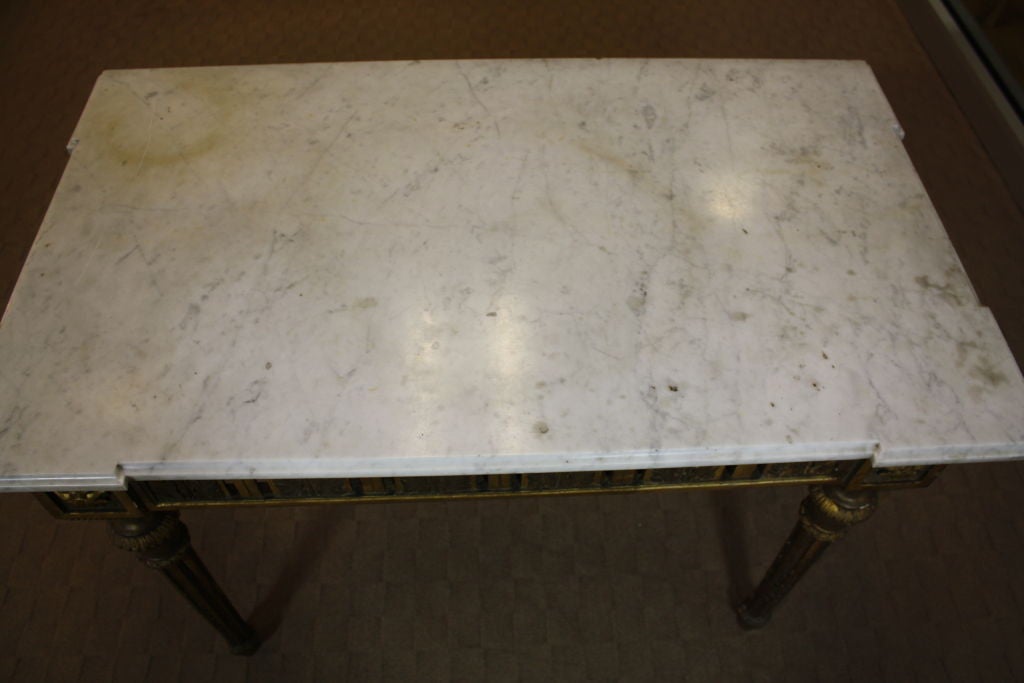 18th Century Italian Neoclassical Console Table with Marble Top 3
