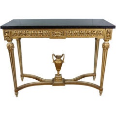 French Giltwood Louis XVI Style Console Table