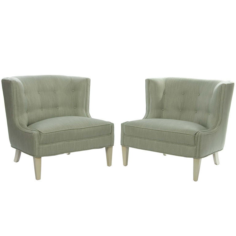 Eight Button Slipper Chair