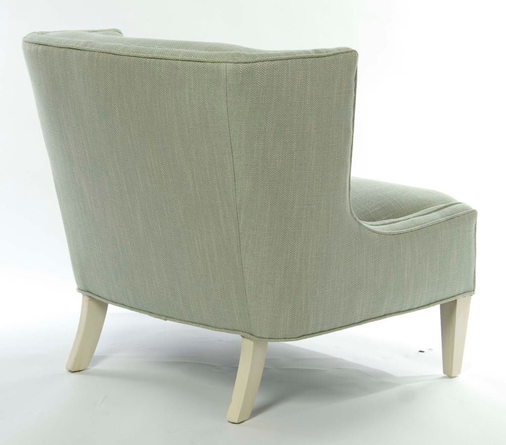 American Eight Button Slipper Chair
