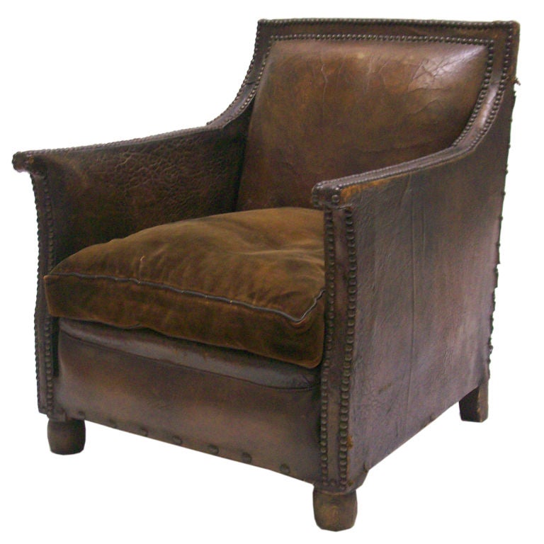 Leather Club Chair For Sale at 1stDibs