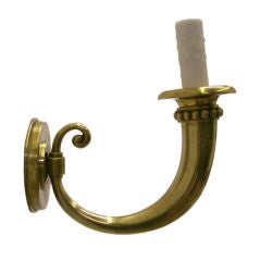 Brass Horn Sconce