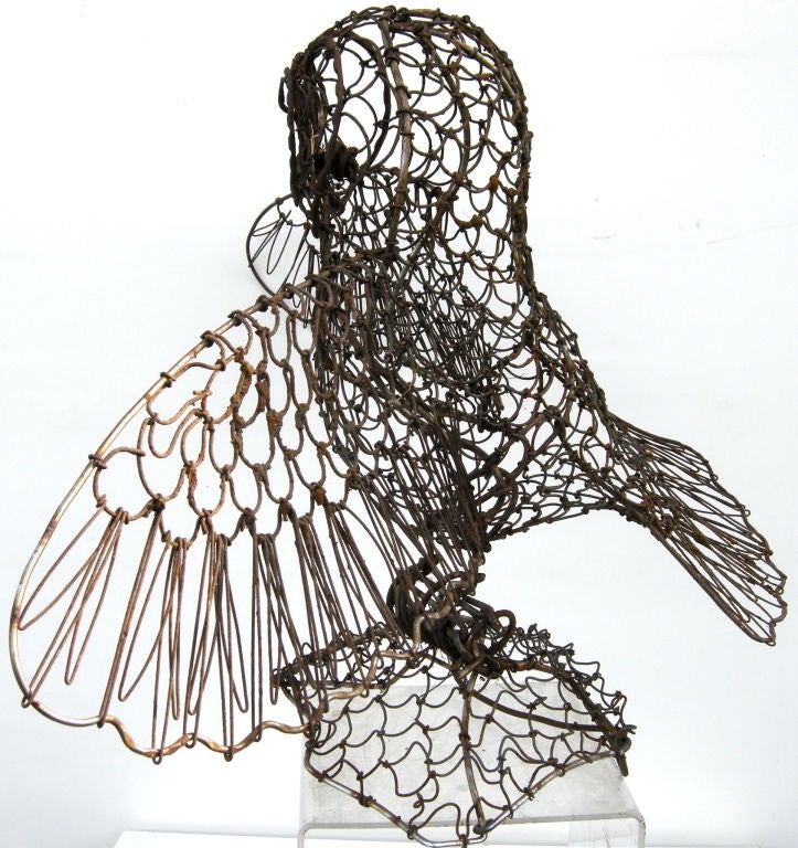 American Scarecrow Owl Sculpture