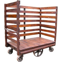 Antique Monumental Industrial Cart