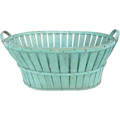 Antique "Blue/Green" Basket