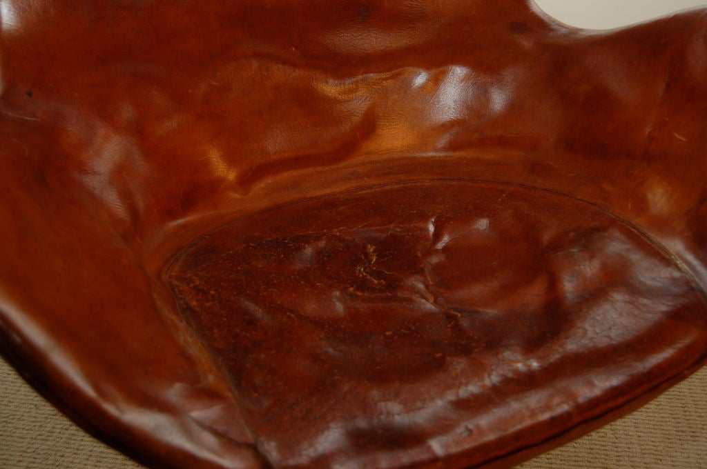 Danish ARNE JACOBSEN EGG ; FIRST YEAR PROD ; LEATHER
