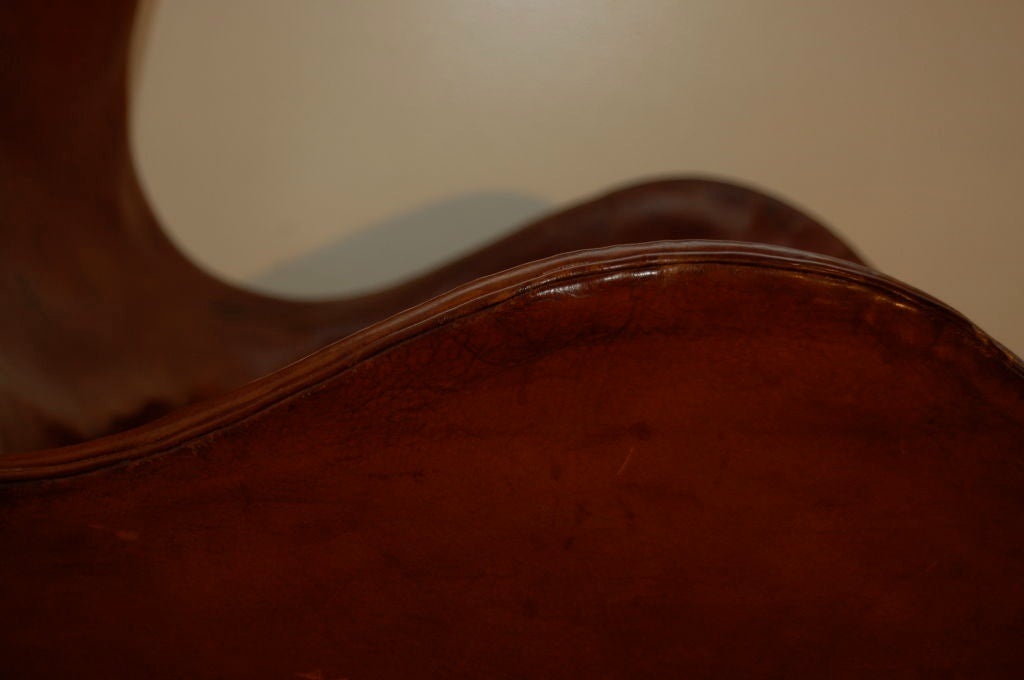 Mid-20th Century ARNE JACOBSEN EGG ; FIRST YEAR PROD ; LEATHER