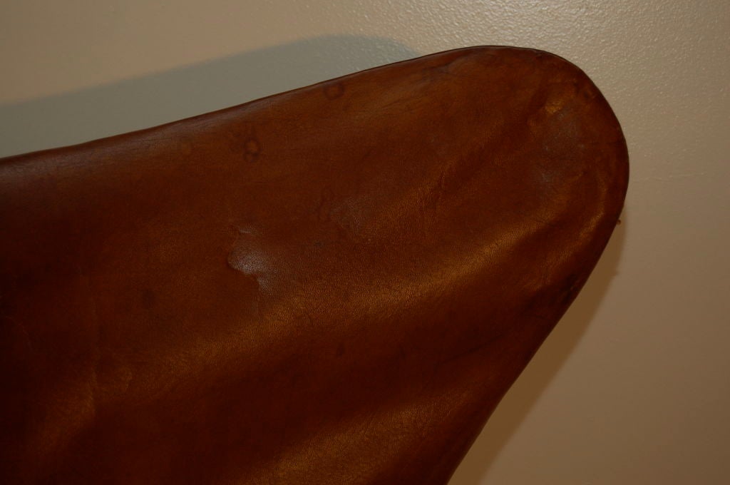 ARNE JACOBSEN EGG ; FIRST YEAR PROD ; LEATHER 1