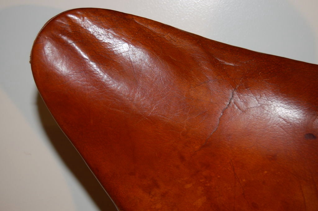 ARNE JACOBSEN EGG ; FIRST YEAR PROD ; LEATHER 3
