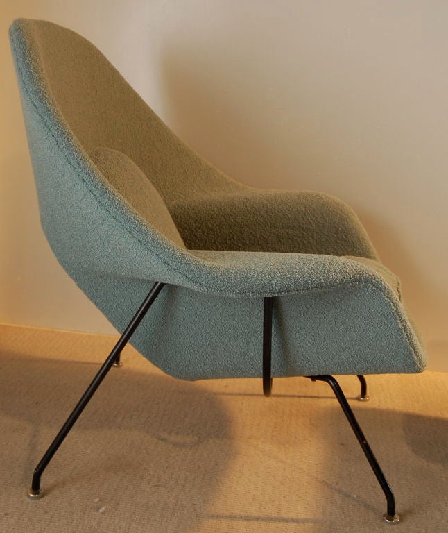 EERO SAARINEN WOMB CHAIR ; BLACK FRAME