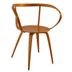 GEORGE NELSON PRETZEL CHAIR ; WITH GIRARD SEAT PAD