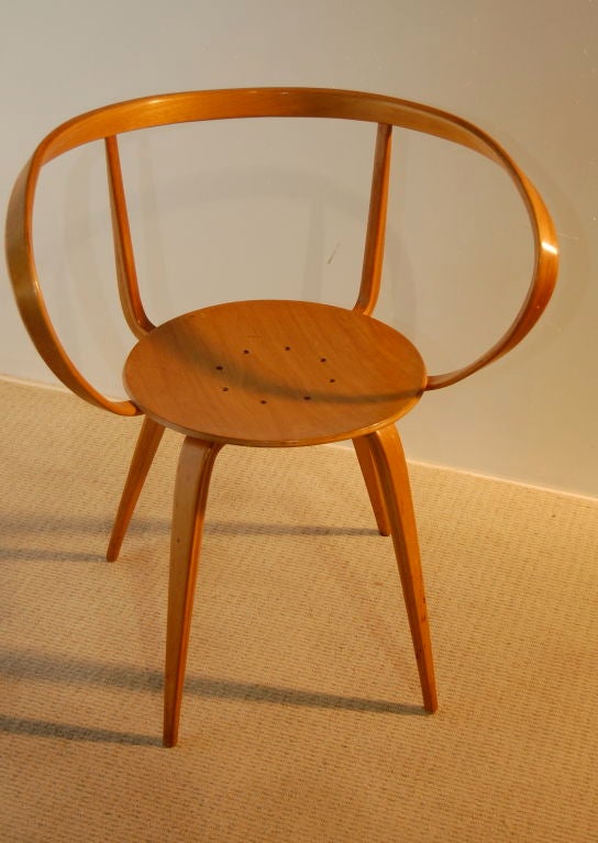 American GEORGE NELSON PRETZEL CHAIR ; WITH GIRARD SEAT PAD