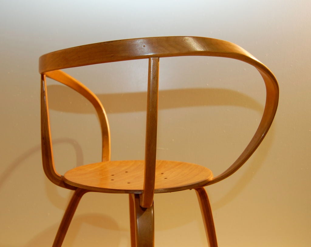 Mid-20th Century GEORGE NELSON PRETZEL CHAIR ; WITH GIRARD SEAT PAD