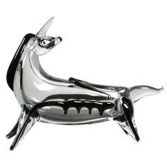 Murano glass unicorn attributed to Ermanno Nason