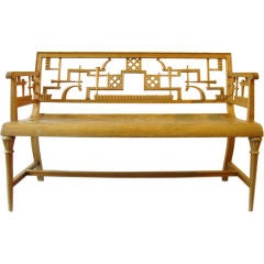 Vintage Carved beech bench