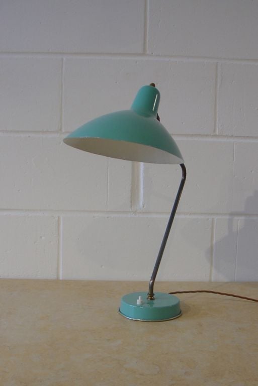 French metal table lamp